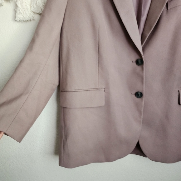 H&M Oversized Double Breasted Blazer Dusty Rose Contemporary Business Casual XL - Picture 7 of 11